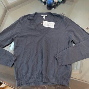 Splendid Black Veronica Cable V Neck